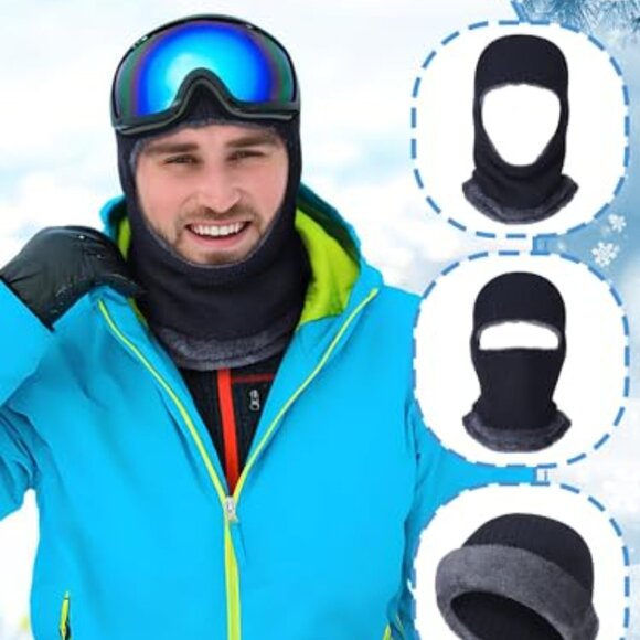 Winter Balaclava Ski Mask Set Warm Thermal Fleece Face Cover Unisex Outdoor main image 4